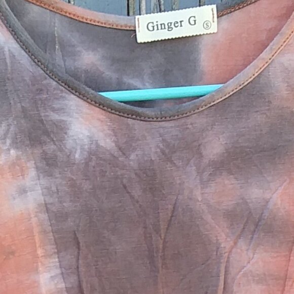 Ginger G Tie-Dyed Sleeveless Tank Top Tied Front Women's - S - Picture 3 of 11